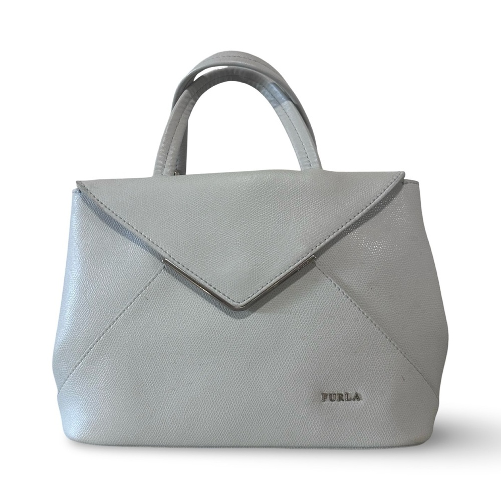 Furla Classy 👜 Kelis tote bag white leather envelope style